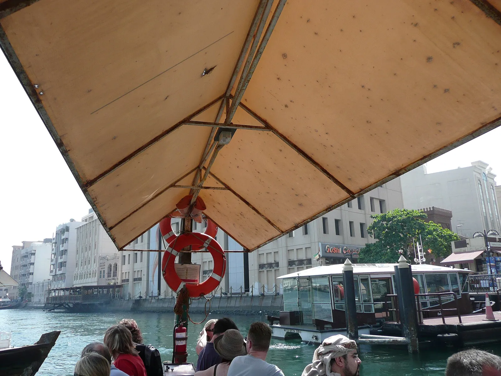 Traditional abra boats crossing Dubai Creek in the UAE