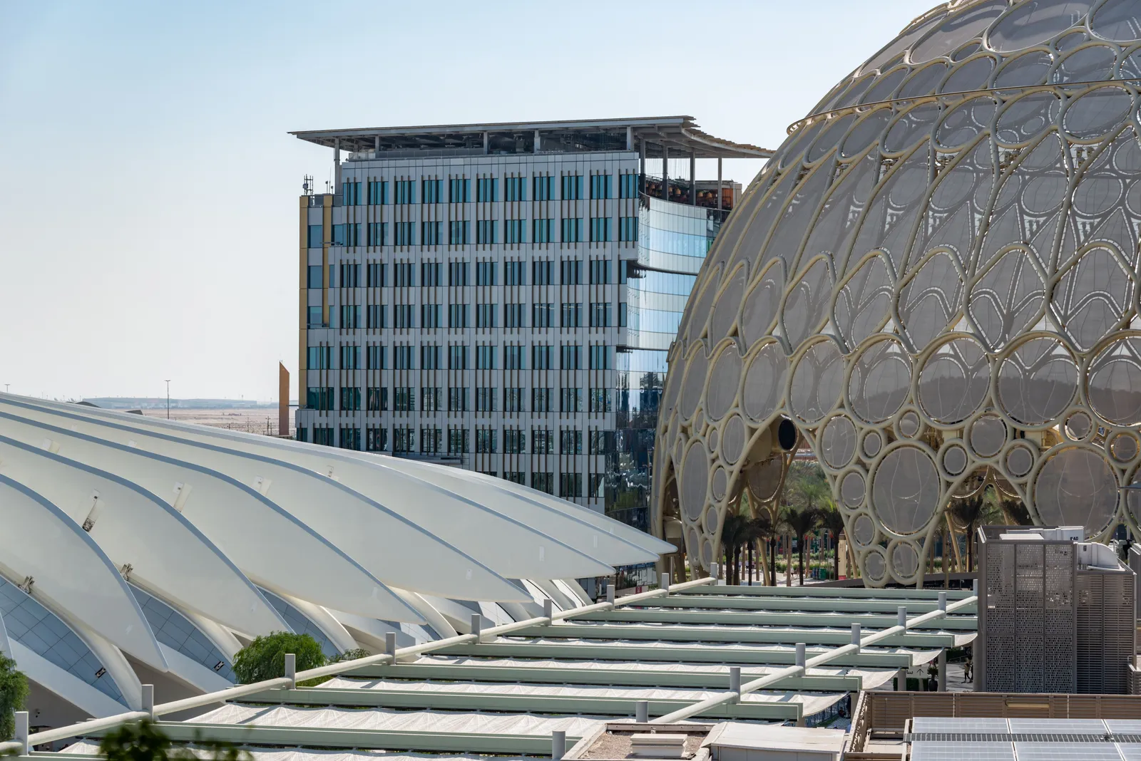 The Al Wasl Dome and surrounding plaza at Expo City Dubai on the former Expo 2020 site